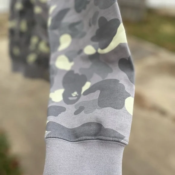 Bape Hoodie - Glow in the Dark - Reflective Shark Face - 100% cotton & Authentic